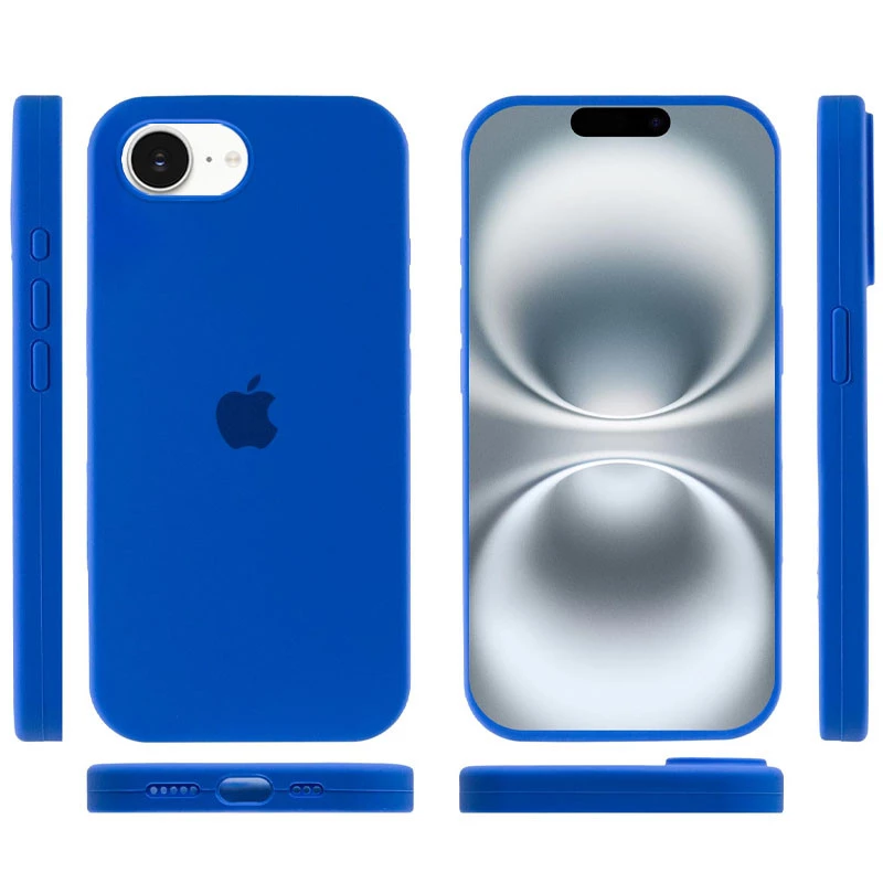 Чехол Silicone Case с закрытым низом для Apple iPhone 17e (6.1") – Синий / Capri Blue. Фото 5 из 6