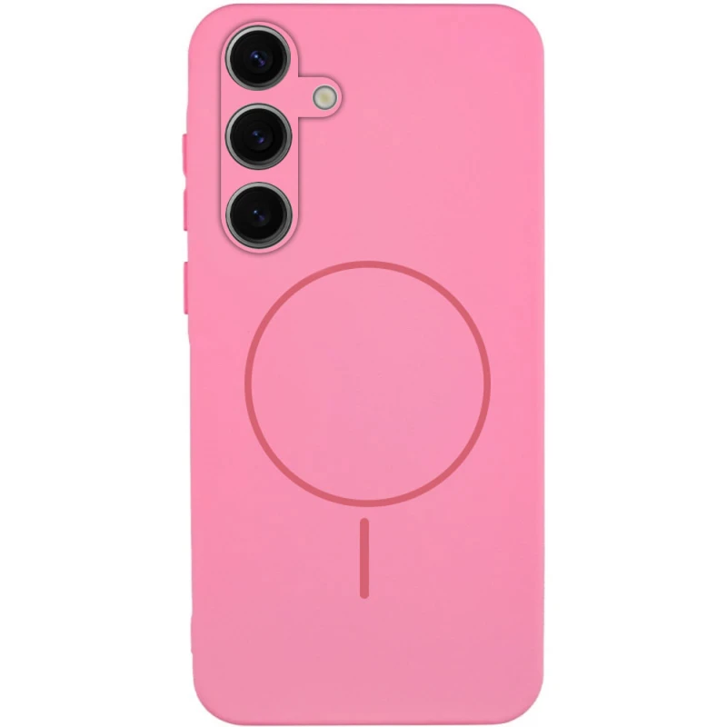Силіконовий чохол Lakshmi MagFit з захистом камери для Samsung Galaxy S24+ – Рожевий / Light pink. Фото 2 з 6
