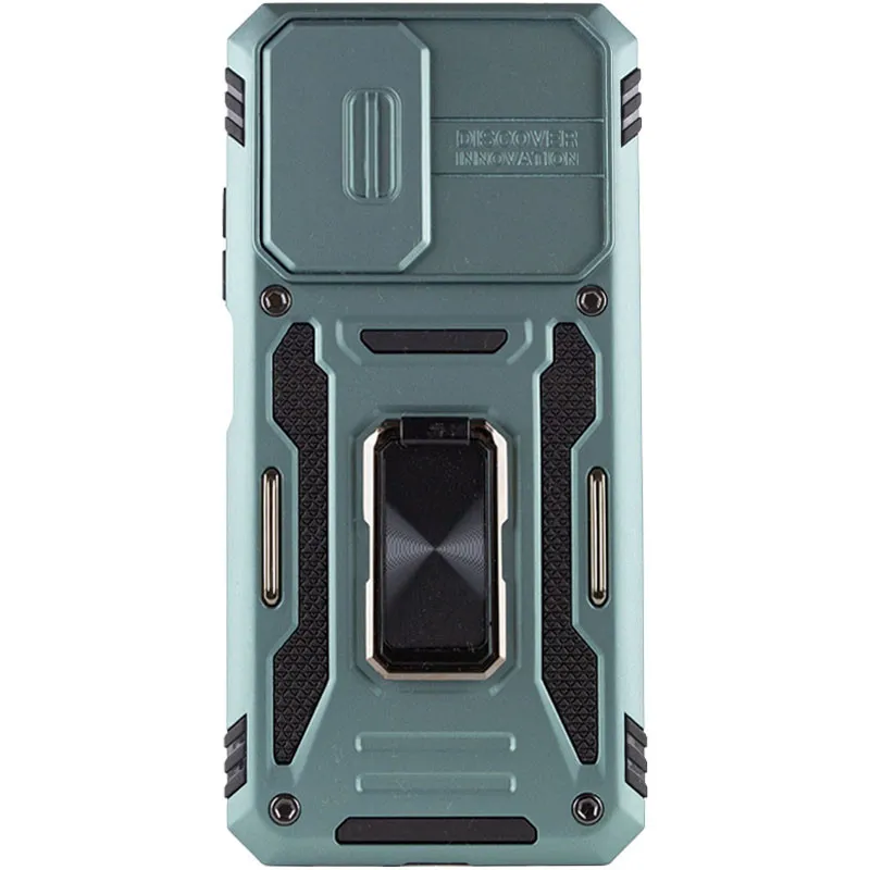 Ударопрочный чехол Square Ring c шторкой на камеру для Xiaomi Redmi A7 Pro 4G – Зеленый / Light Green. Фото 2 из 4