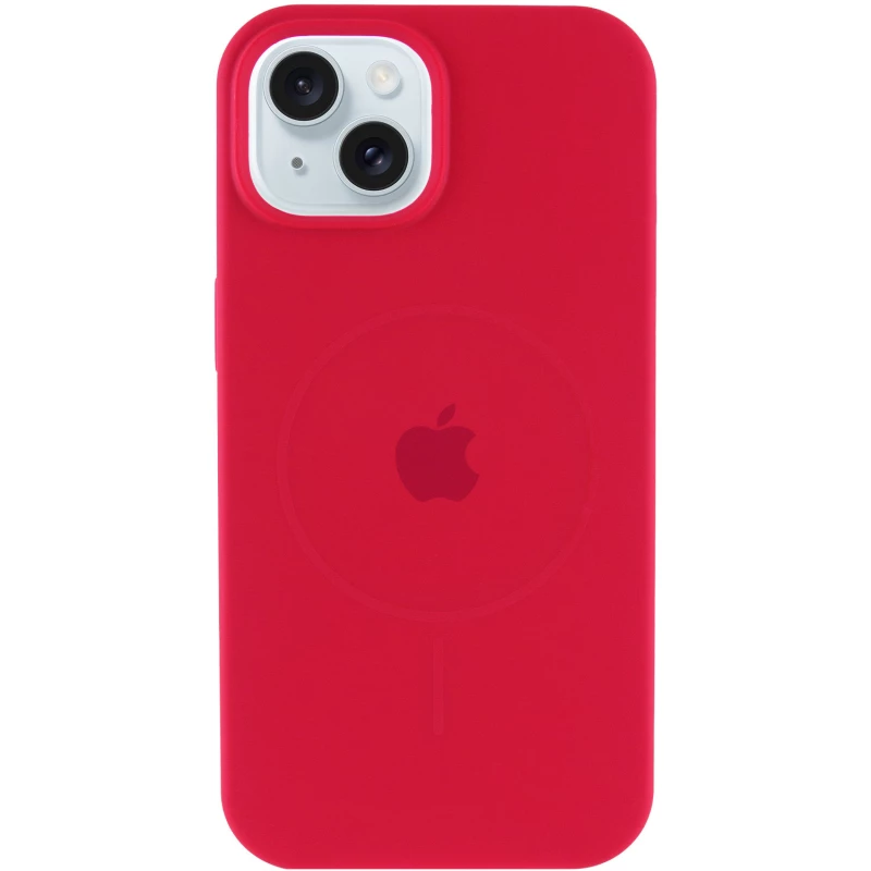 Чохол Silicone Armor Max with MagSafe для Apple iPhone 15 (6.1") – Червоний / Deep Red. Фото 3 з 6
