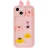 Силіконовий чохол Funny Toys with Ears для Apple iPhone 14 (6.1") – Light Pink. Фото 3 з 6