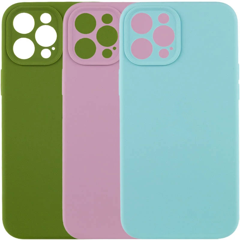 Чехол с защитой камеры Silicone Case для Apple iPhone 12 Pro Max (6.7") фото 1 из 2