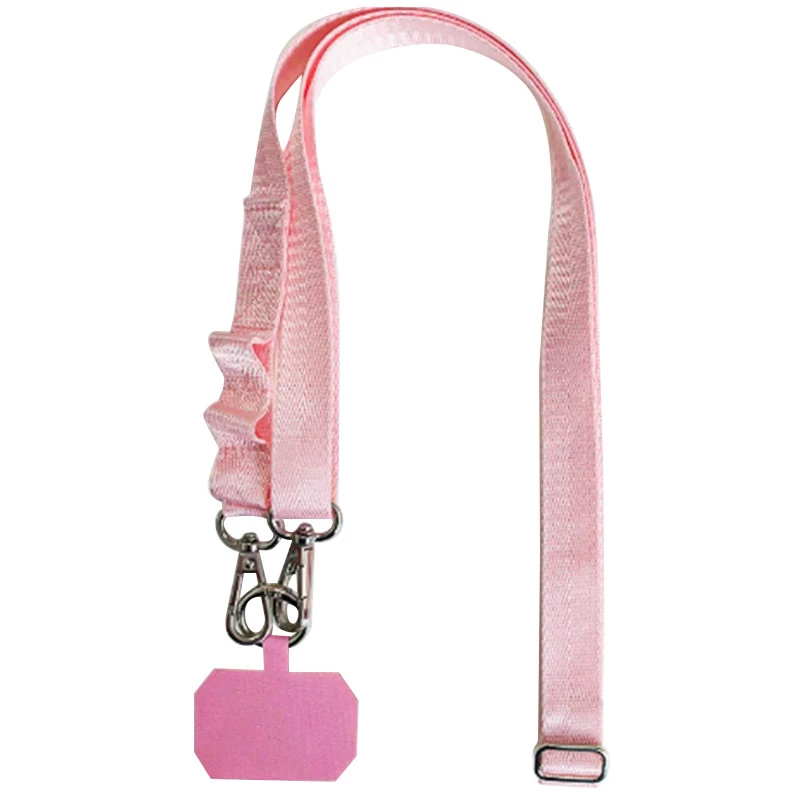 Шнурок широкий с двумя креплениями (2см) 140см – Pink. Фото 2 из 2
