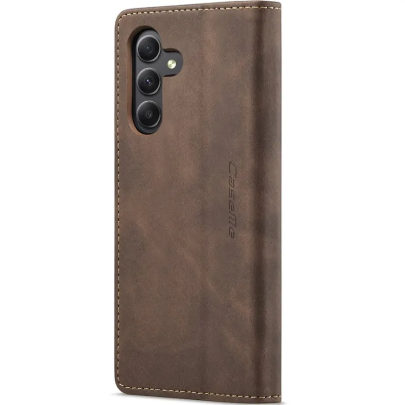 Шкіряний чохол-книжка CaseMe Velvet Nubuck для Samsung Galaxy A27 – Coffee. Фото 4 з 5