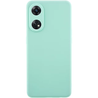 Цветной силиконовый чехол с защитой камеры для Oppo Reno 8T 4G — Зеленый / Menthol