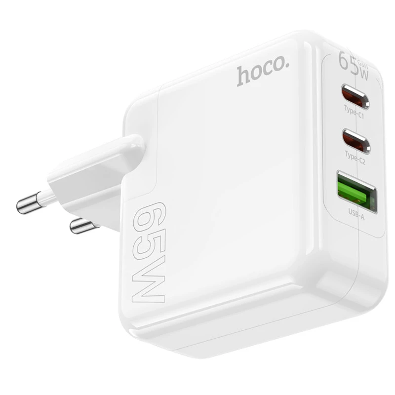 СЗУ Hoco C115A Header PD65W (2C1A) – White. Фото 3 из 8