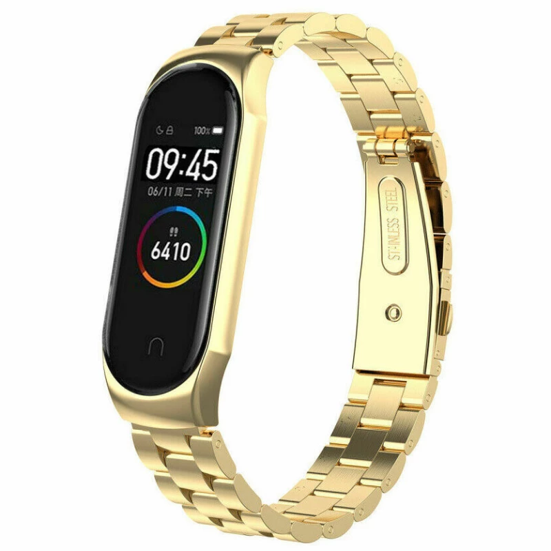 

Ремешок Stainless Steel для Xiaomi Mi Band 5 (Gold)