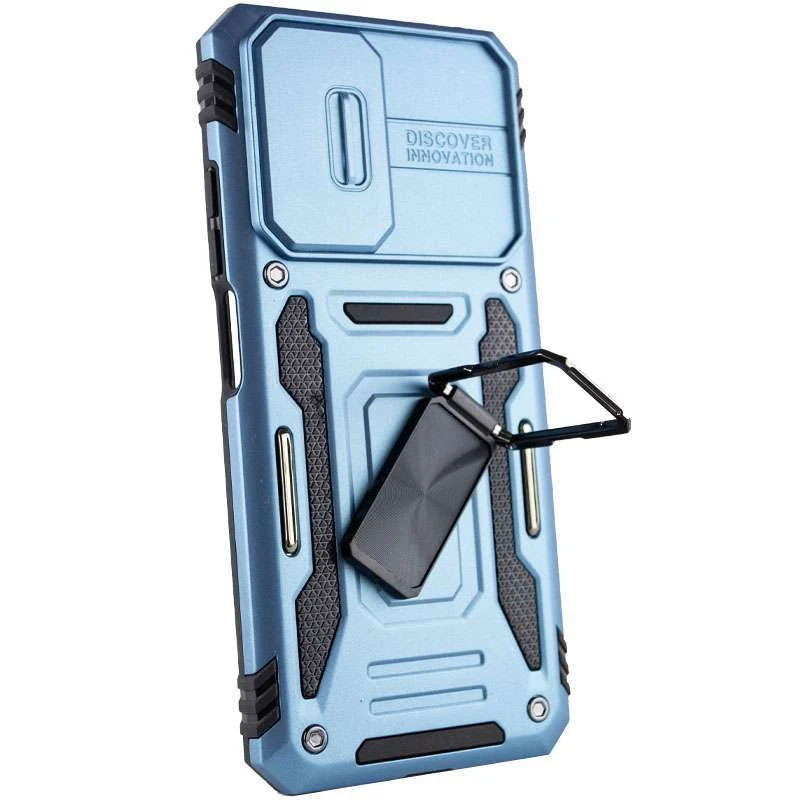 Ударостійкий чохол Square Ring зi шторкою на камеру на Xiaomi Redmi 9A – Блакитний / Light Blue. Фото 3 з 5