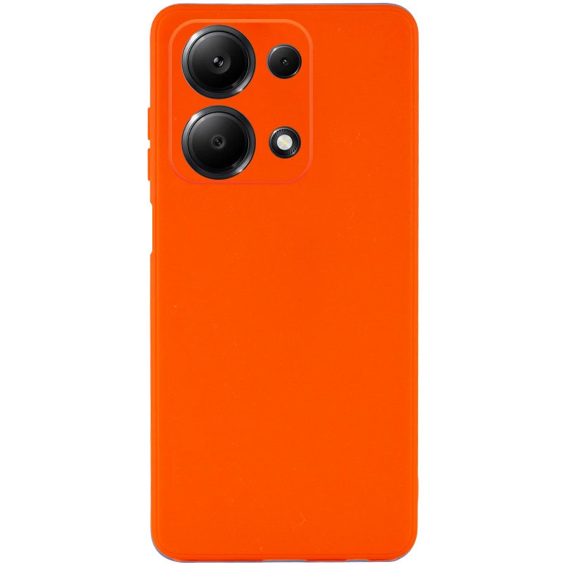 

Цветной силиконовый чехол с защитой камеры для Xiaomi Redmi Note 13 4G (Оранжевый / Orange), Помаранчевий / orange