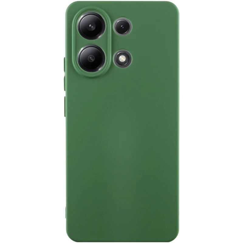Чохол Silicone Case Lakshmi Plus з закритою камерою на Xiaomi Redmi Note 13 5G – Зелений / Dark green. Фото 1 з 6