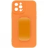 Силіконовий чохол з тримачем на Apple iPhone 12 Pro Max (6.7") – Помаранчевий. Фото 1 з 4