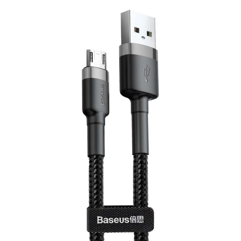

Дата кабель Baseus Cafule MicroUSB Cable 2.0A (3m) (Сірий / Чорний)