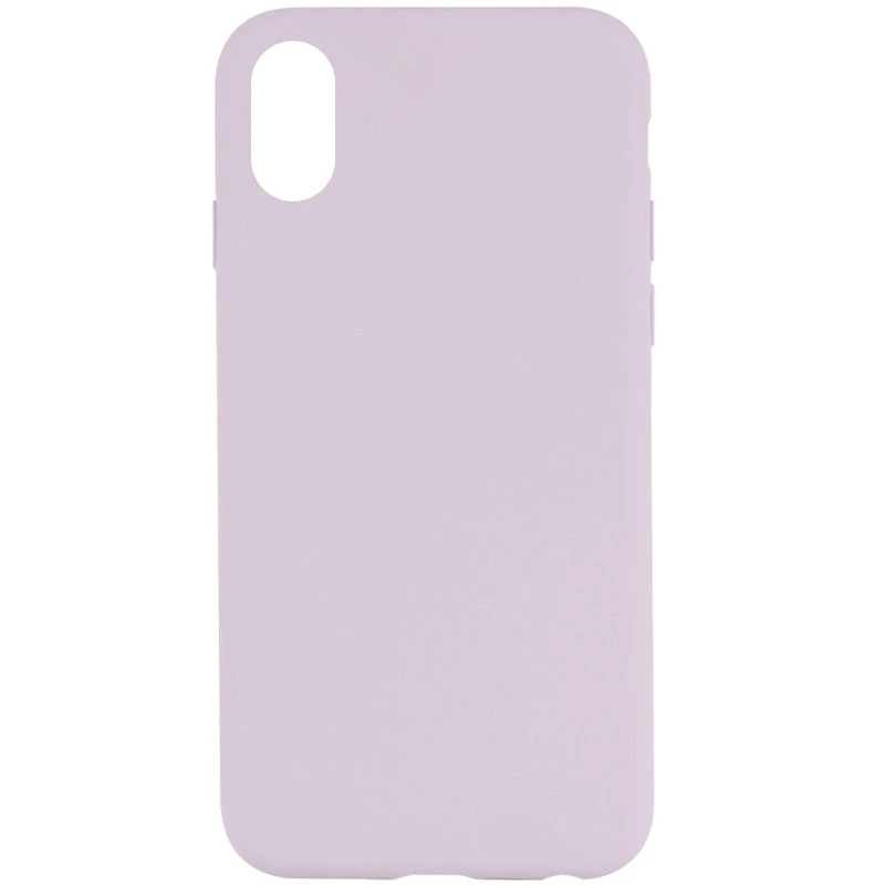 Чохол з закритим низом Silicone Case на Apple iPhone X (5.8") – Бузковий / Lilac. Фото 1 з 1