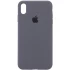 Чохол Silicone Case з закритим низом на Apple iPhone XS (5.8") – Сірий / Dark Gray. Фото 1 з 3