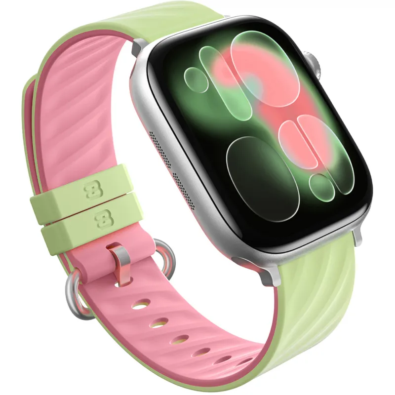 Ремешок BlueO Lollipop Silicone для Apple Watch 38/40/41/42mm(ser.10) – Pink Green. Фото 1 из 1
