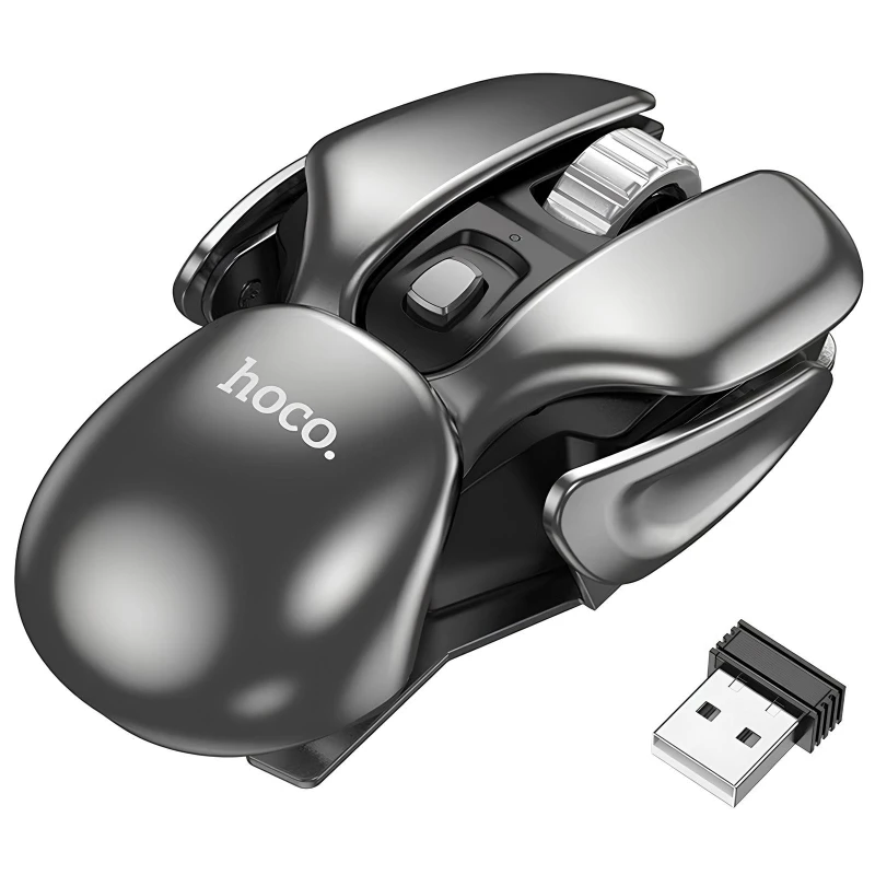 Миша ігрова Hoco DI43 Silent Click 2.4G – Black. Фото 4 з 6