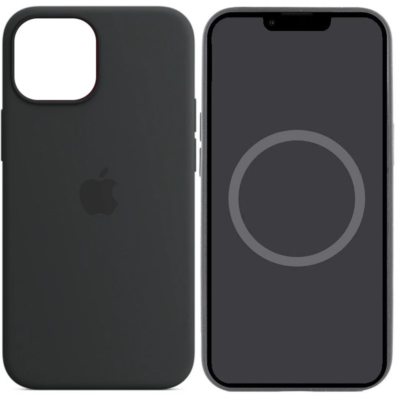 

Чехол Silicone case Premium с Magsafe и анимацией для Apple iPhone 14 (6.1") (Черный / Midnight), Чорний / midnight