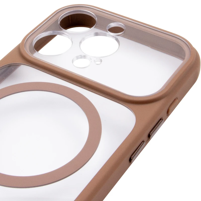 Чохол TPU GETMAN Moon Clear with MagSafe для Apple iPhone 13 Pro Max (6.7") – Brown. Фото 5 з 6