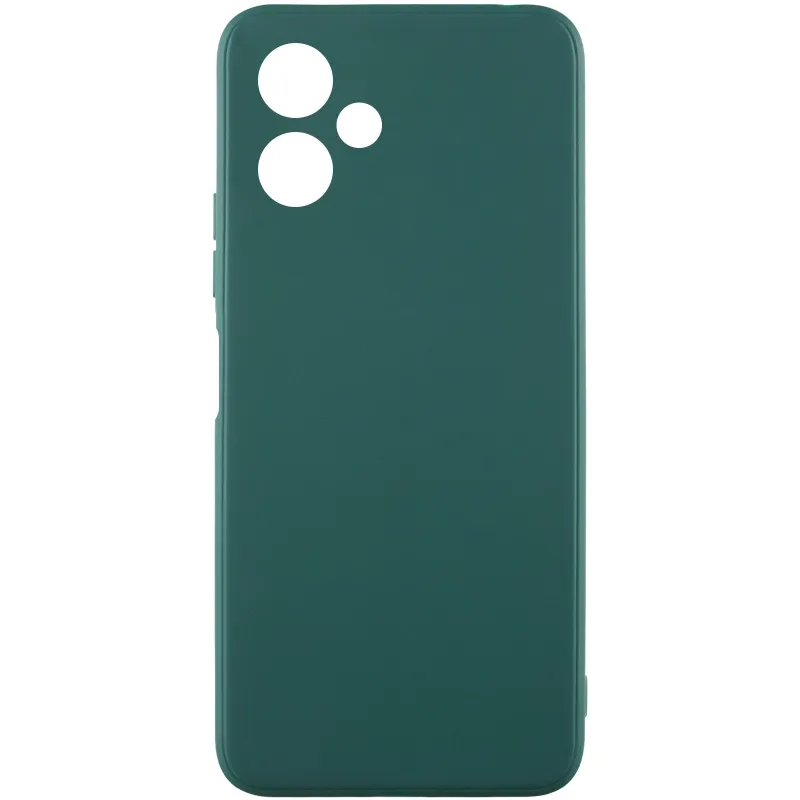 Цветной силиконовый чехол с защитой камеры для Samsung Galaxy A08 – Зеленый / Dark green. Фото 1 из 1