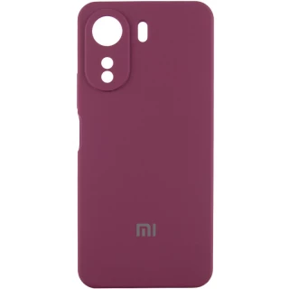 Чехол Silicone Case Lakshmi Premium L с закрытой камерой для Xiaomi Redmi 13C — Бордовый / Plum