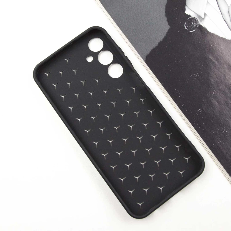 Силиконовый чехол сотами для Samsung Galaxy A25 5G – Черный / Black. Фото 7 из 9