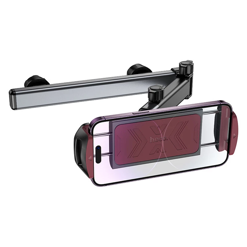 Автотримач Hoco H69 Gamble telescopic на підголівник – Black / Red. Фото 2 з 8