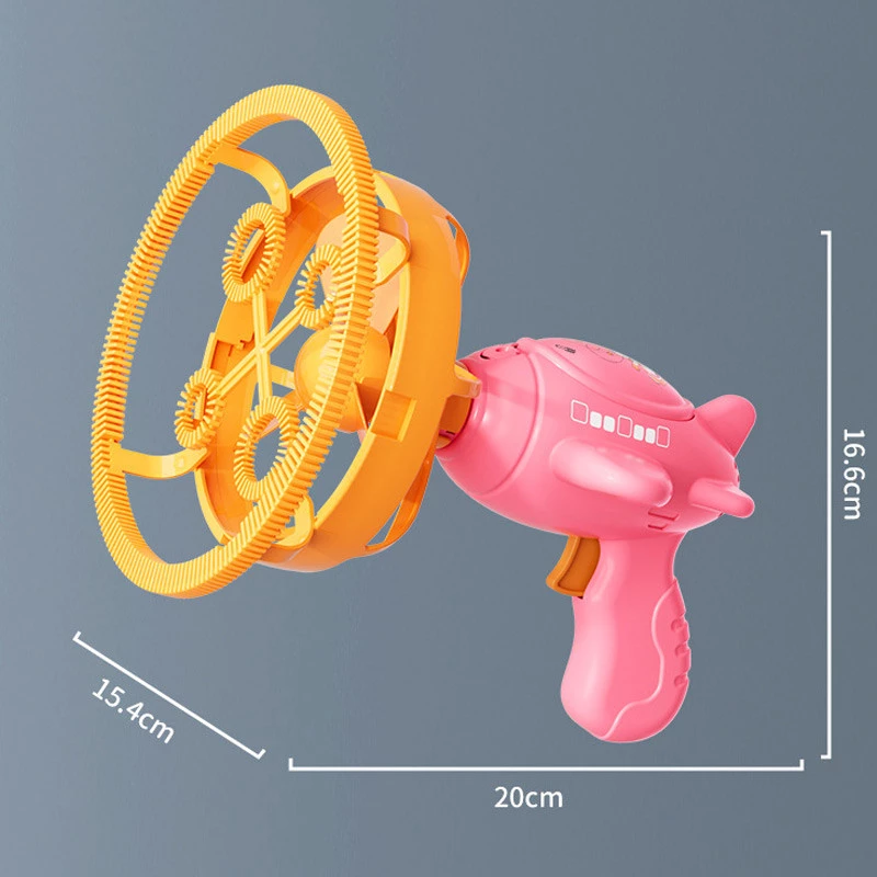 Пістолет для мильних бульбашок H035 Bubble Gun з пропелером 2in1+bottle 250ml – Pink. Фото 6 з 6