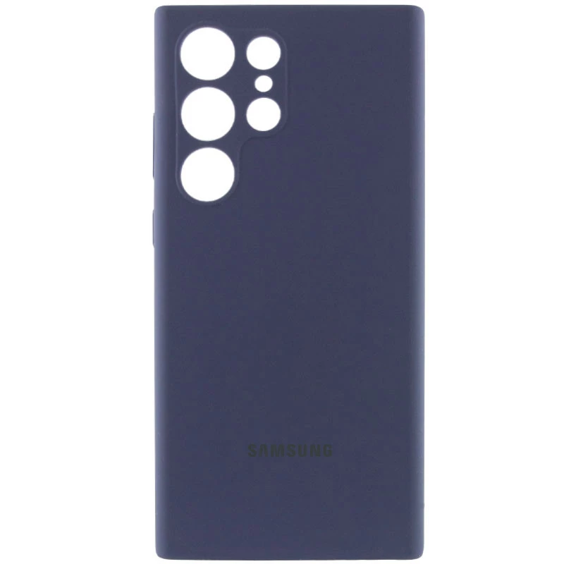 Чехол Silicone Case Lakshmi Premium L с закрытой камерой для Samsung Galaxy S25 Ultra – Темно-синий / Midnight blue. Фото 1 из 7