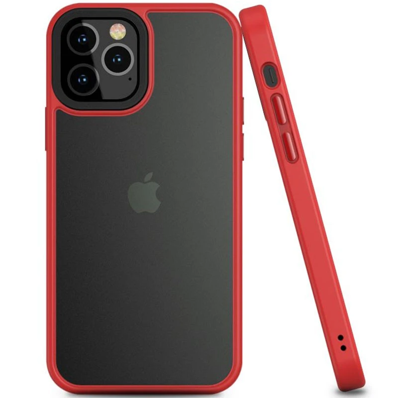 TPU+PC с металлическими кнопками для Apple iPhone 12 Pro (6.1") – Красный / Red. Фото 3 из 4