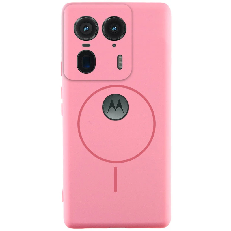 Силіконовий чохол Lakshmi MagFit з захистом камери для Motorola Edge 50 Ultra – Рожевий / Light pink. Фото 2 з 5