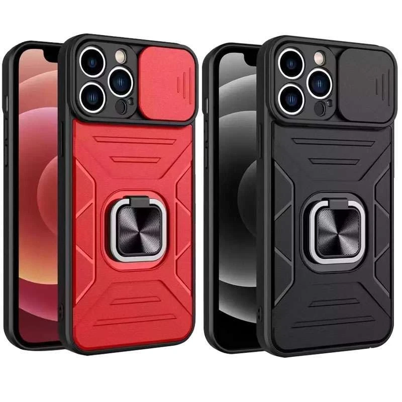 

Протиударний чохол Flash зі шторкою для камери та кільцем на Xiaomi Poco X3 NFC / Poco X3 Pro