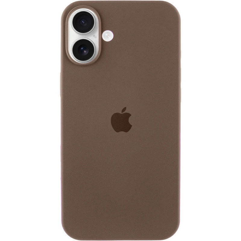 Чохол Silicone Case з закритим низом на Apple iPhone 16 – Коричневий / Brown. Фото 1 з 1