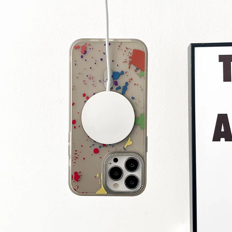 Чехол абстракция рисования с MagSafe для Apple iPhone 14 Pro Max (6.7") – Titanium grey. Фото 3 из 3