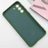 Чохол Silicone Case Lakshmi з закритою камерою на Samsung Galaxy S22 – Зелений / Dark green. Фото 6 з 9