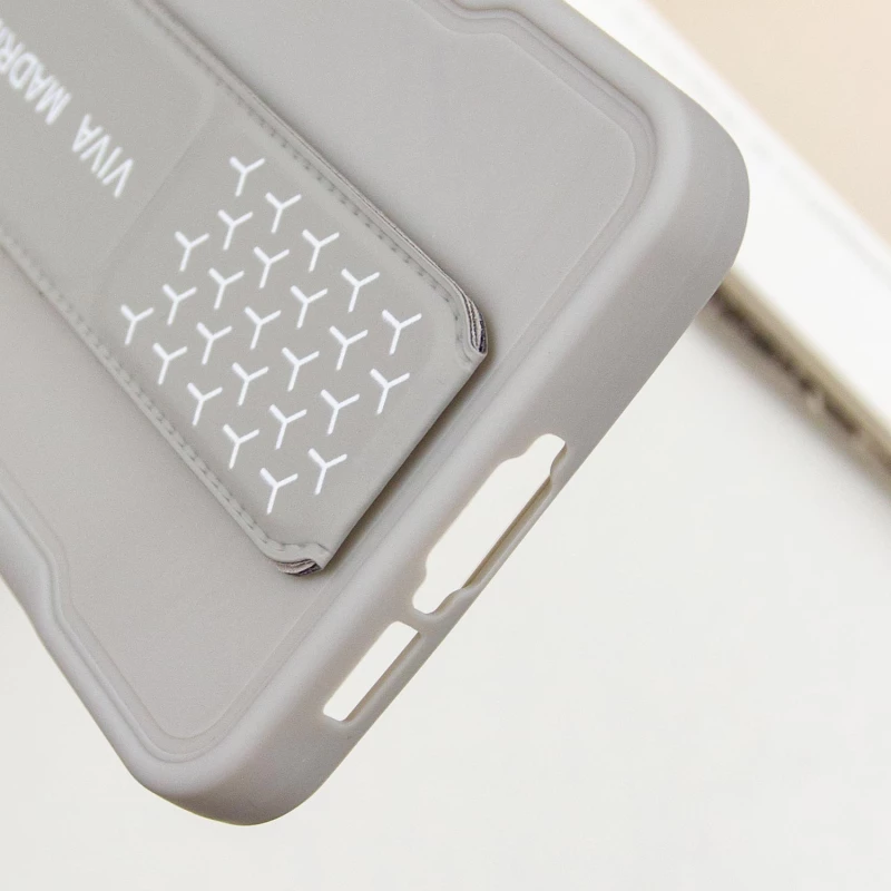 Чехол Вива с ремешком для Xiaomi Poco M6 Pro 4G – Grey. Фото 8 из 8