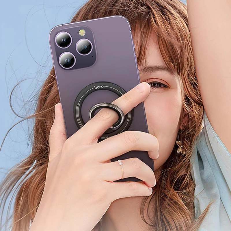 Магнітний тримач для телефону Hoco GH1 Gentle – Black. Фото 5 з 6