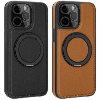 Кожаная ретро накладка с кольцом и Magnetic Safe для Apple iPhone 15 Pro Max (6.7") фото 1 Кожаная ретро накладка с кольцом и Magnetic Safe для Apple iPhone 15 Pro Max (6.7") фото 1 из 1