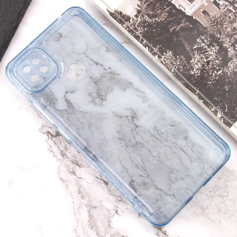 Силиконовый чехол с узором на Xiaomi Redmi 9C – Голубой. Фото 4 из 7