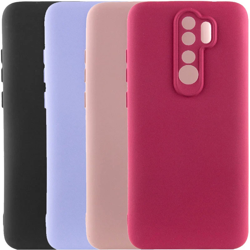Цветной силиконовый чехол GETMAN с закрытой камерой на Xiaomi Redmi Note 8 Pro фото 2 из 3