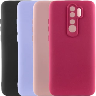 Цветной силиконовый чехол GETMAN с закрытой камерой на Xiaomi Redmi Note 8 Pro фото 1 из 3