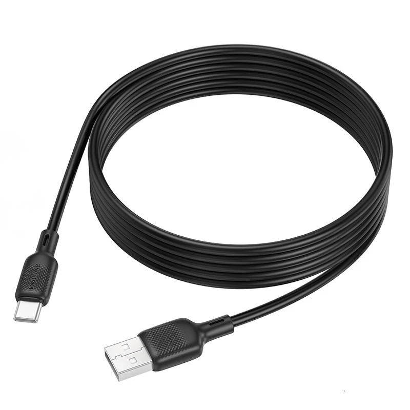 Дата кабель Borofone BX113 Lenny USB to Type-C 3A (2m) – Black. Фото 6 з 6
