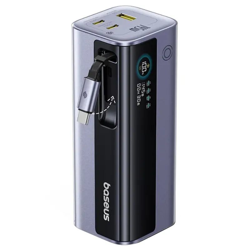 Портативное ЗУ Power Bank Baseus EnerGeek GR11 PD200W with cable 25000 mAh – Space Grey. Фото 3 из 4