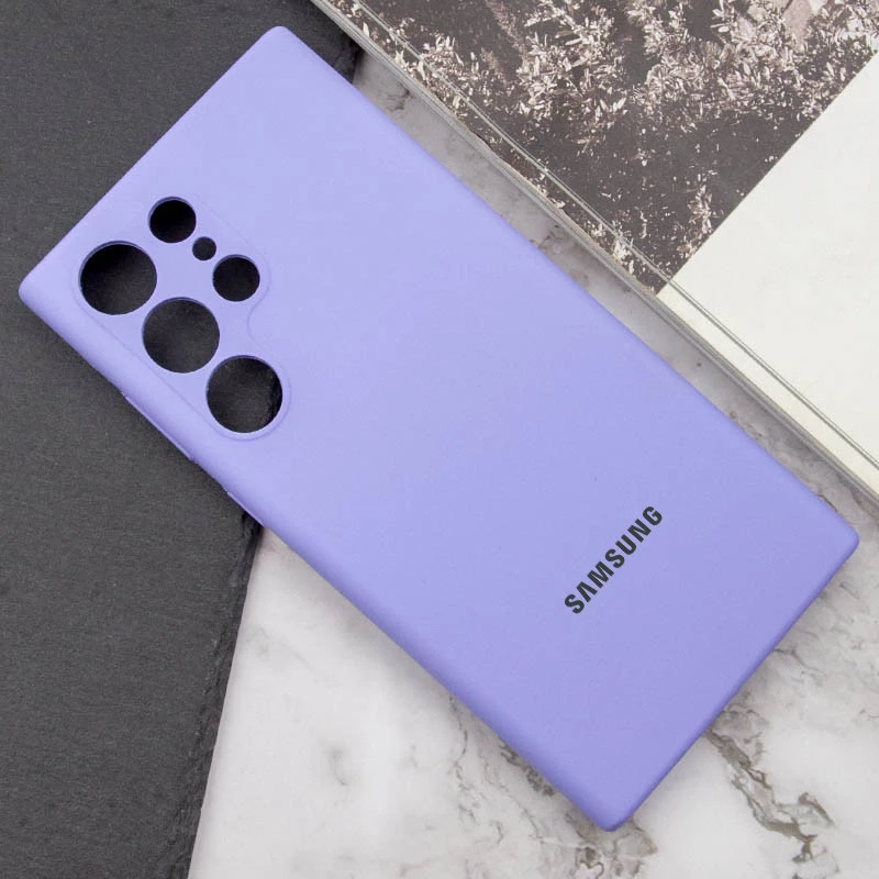 Чохол Silicone Case Lakshmi Premium L з закритою камерою на Samsung Galaxy S23 Ultra – Бузковий / Dasheen. Фото 5 з 7