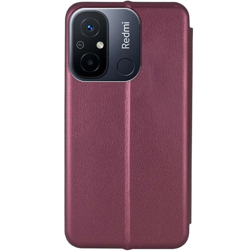 Чохол-книжка класичний на Xiaomi Redmi 12C / Poco C55 – Бордовий. Фото 2 з 4