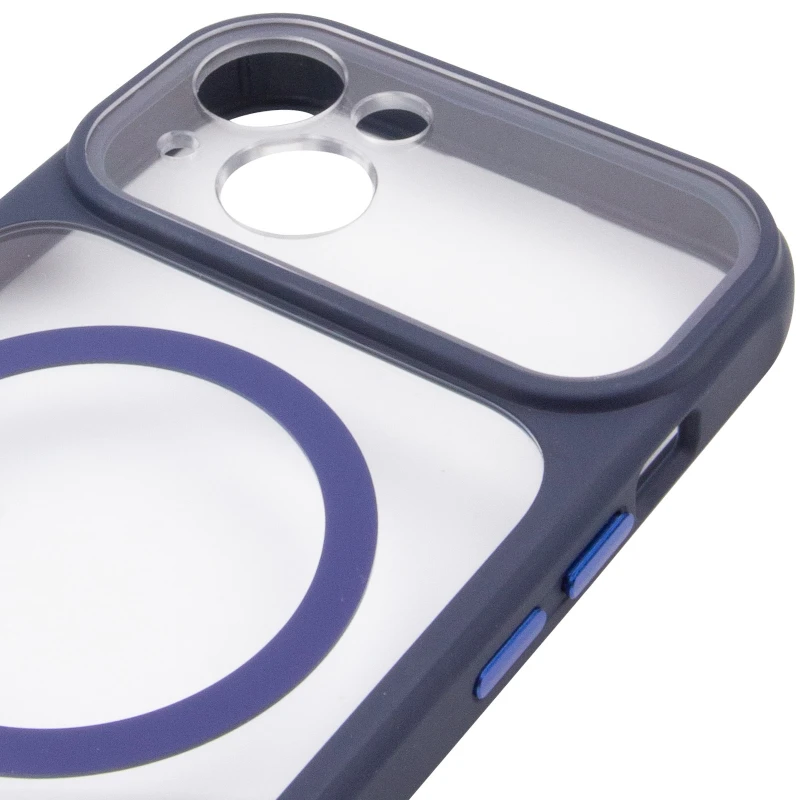 Чохол TPU GETMAN Moon Clear with MagSafe для Apple iPhone 15 (6.1") – Blue. Фото 5 з 6
