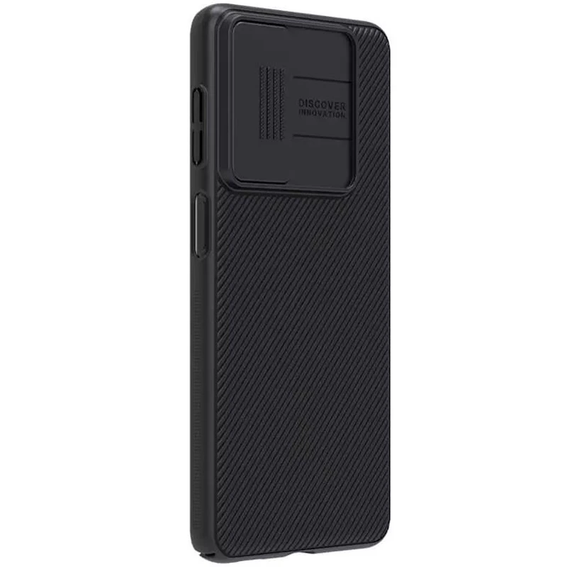 Карбоновая накладка Nillkin со шторкой для камеры для Samsung Galaxy M54 5G – Черный / Black. Фото 4 из 7