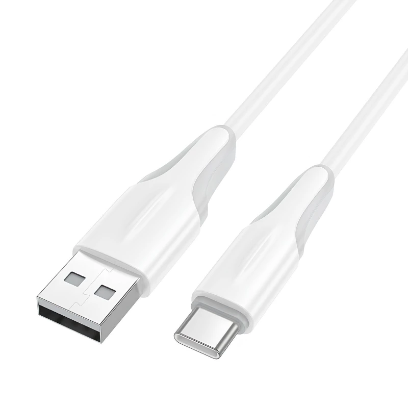 Дата кабель Borofone BX119 New USB to Type-C 3A (1m) – White. Фото 3 из 4