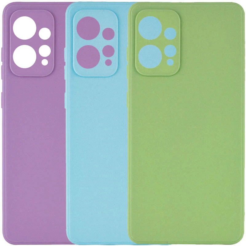 Цветной силиконовый чехол с защитой камеры для Xiaomi Redmi 12 фото 1 из 2
