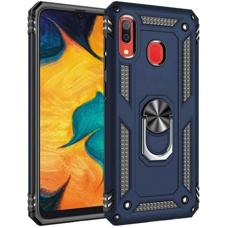 Протиударний чохол Serge Ring з кільцем на Samsung Galaxy A20 / A30 фото 2 з 8