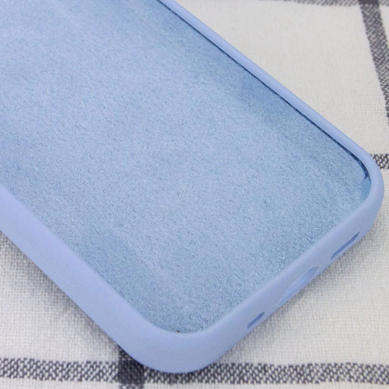 Чехол с закрытым низом Silicone Case для Apple iPhone 13 mini (5.4") – Голубой / Lilac Blue. Фото 3 из 3
